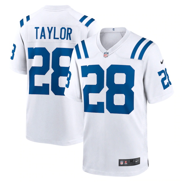 mens nike jonathan taylor white indianapolis colts player game jersey